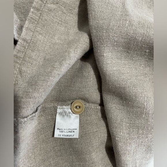 Flax Linen dress casual Summer flare Classic brown Closet Staple Women’s S - Picture 6 of 6